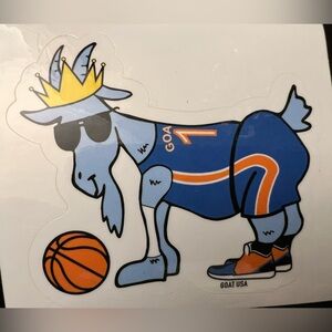 GOAT USA Blue and Orange Goat Sticker